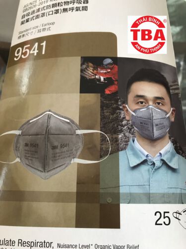 KHẨU TRANG LỌC BỤI BẢO VỆ HÔ HẤP 3M 9541 CHÍNH HÃNG (ĐẠT TIÊU CHUẨN N95)