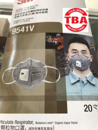 KHẨU TRANG LỌC BỤI BẢO VỆ HÔ HẤP 3M 9541V CÓ VAN THỞ (ĐẠT TIÊU CHUẨN N95)